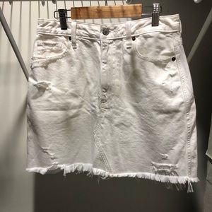 NWOT Abercrombie white denim a-line skirt